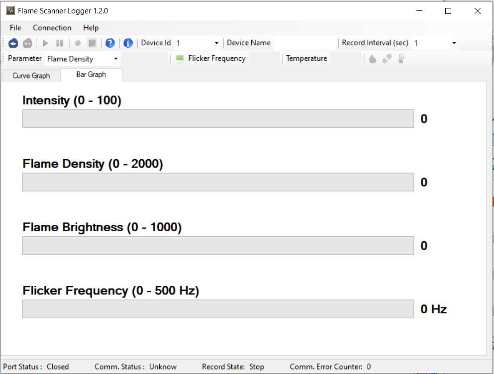 Fig 9) The main page of Flame Scanner Explorer software.